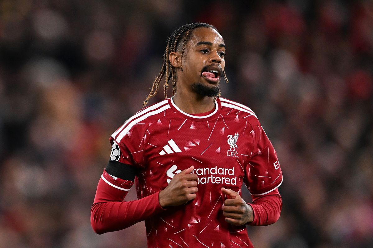 Bradley Barcola in action for Liverpool during the match against Atletico Madrid