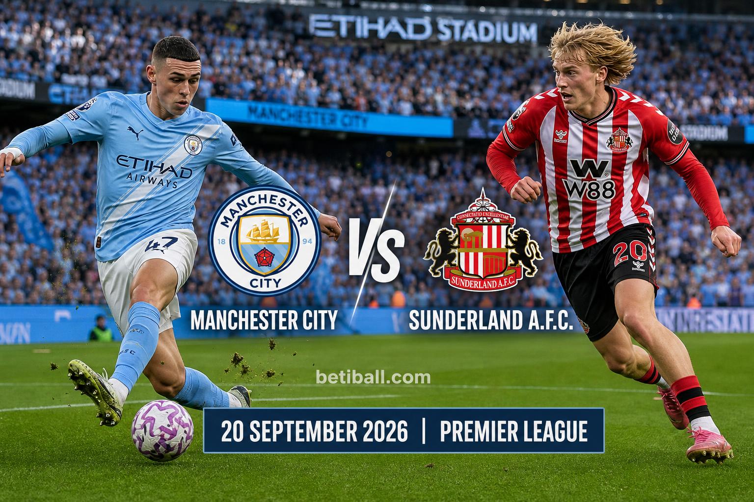 Manchester City vs Sunderland Afc: Form, Lineups & Score Prediction