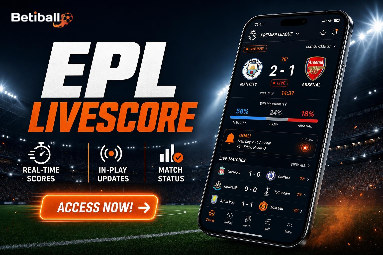 English Premier League (EPL) Live Scores, Real-Time Updates & Results