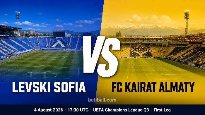 Levski Sofia vs FC Kairat Almaty Preview: UCL Third Qualifying Round First Leg