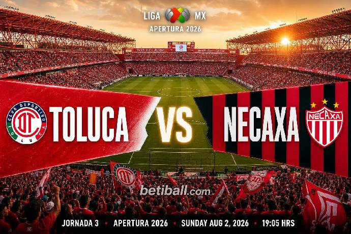 Toluca vs Necaxa Preview: Apertura 2026 Jornada 3 Prediction, Team News & Lineups